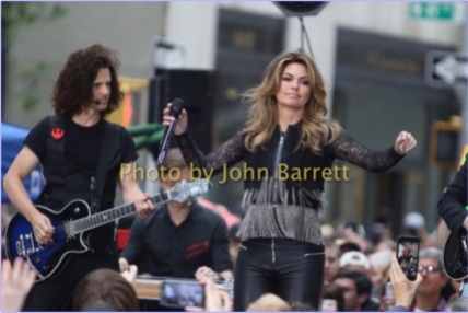 SHANIA TWAIN perfroming on NBC ''Today''Show at Rockefeller Plaza 6-16-17 John Barrett/Globe Photos